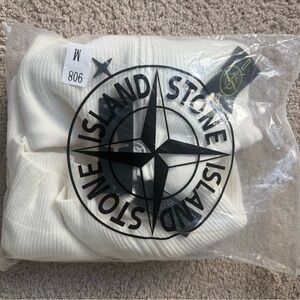 Brand New Stone Island Full-Zip Knit Sweater – White – Size M